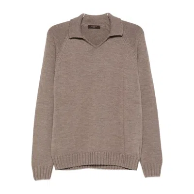 Zanone Sweaters In Neutral