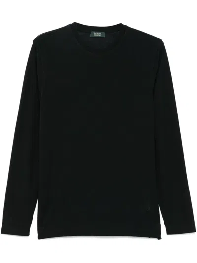 Zanone Sweaters In Black