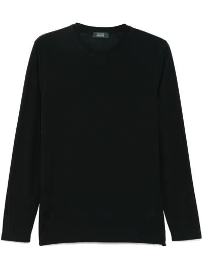 Zanone Sweaters In Black