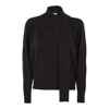 Zanone Neck-tie Sweater In Black
