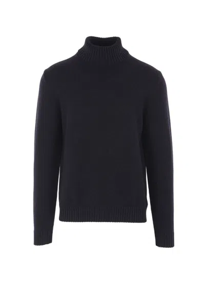 Zanone Sweaters In Black