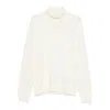 Zanone Turtleneck Wool Sweater In White