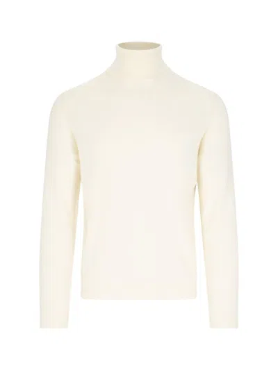 Zanone Turtle-neck Sweater In White