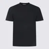 Zanone Blue Cotton T-shirt In Black