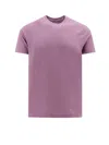 Zanone Crew-neck Cotton T-shirt In Lavanda