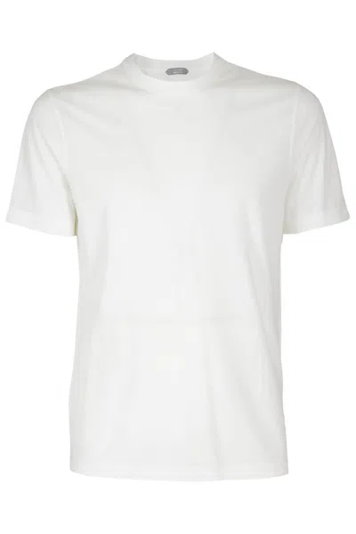 Zanone T Shirt Mc Slim Fit Ice Cotton In Bianco
