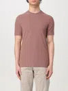 Zanone Short-sleeved Cotton T-shirt In Peach