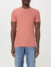 Zanone Cotton T-shirt In Salmon