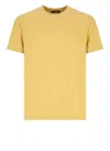 Zanone Crew Round Short Sleeves T-shirt In Yellow