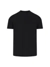 Zanone Round Neck Black Cotton T-shirt In Black