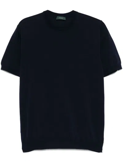 Zanone T-shirts And Polos In Blue