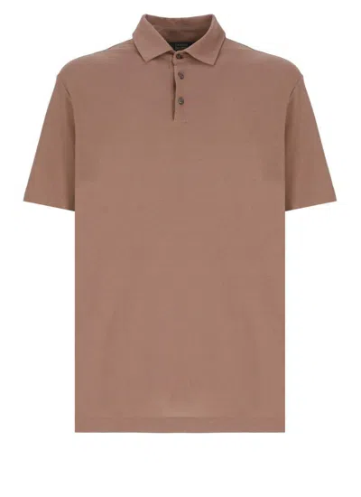 Zanone T-shirts And Polos In Brown