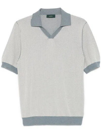 Zanone T-shirts And Polos In Clear Blue