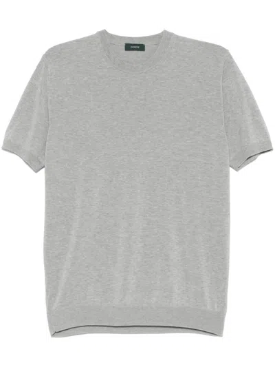 Zanone T-shirts And Polos In Grey