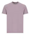 Zanone Crew-neck Cotton T-shirt In Purple