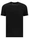 Zanone Logo-embroidered Crewneck T-shirt In Black