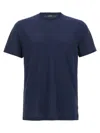 Zanone Crew Neck Plain Short Sleeves T-shirt In Blue