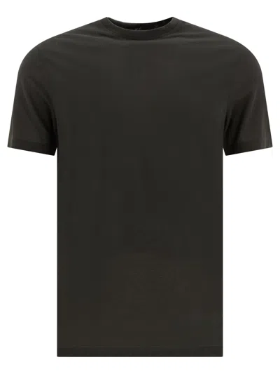 Zanone Crew Neck T-shirts Short Sleeves In Grey