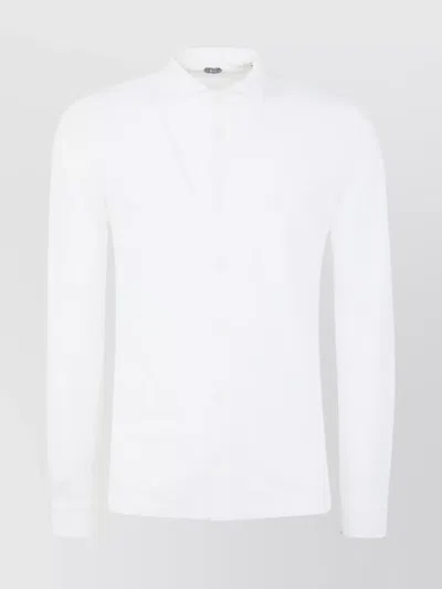 Zanone Tailored Shirt With Long Sleeves In White