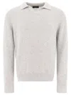 Zanone Textured Knit Polo Shirt In Soft Cotton-polyamide Blend In Gray