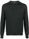 Zanone Textured Sweater In Black
