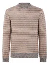 Zanone Round Neck Slim Fit Sweater Clothing In Brown