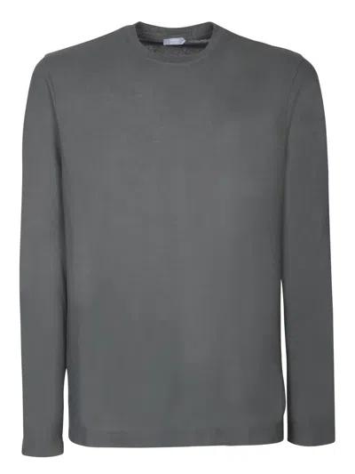 Zanone Plain Long-sleeved T-shirt In Grey