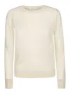 Zanone Ribbed Round-neck Sweater In White