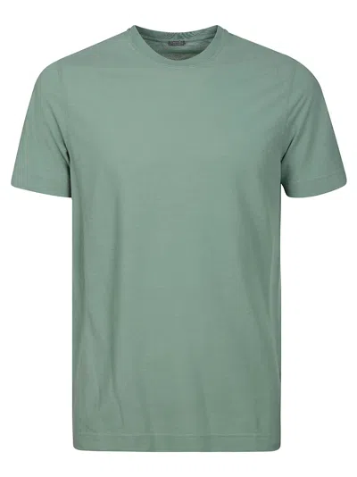 Zanone Tshirt Ice Cotton In Green Tourmaline