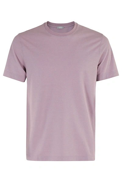 Zanone Tshirt Ice Cotton In Light Purple