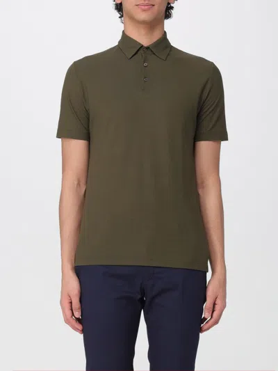 Zanone Cotton Polo Shirt In Green