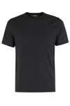 Zanone Jersey Crew Neck T-shirt In Nero