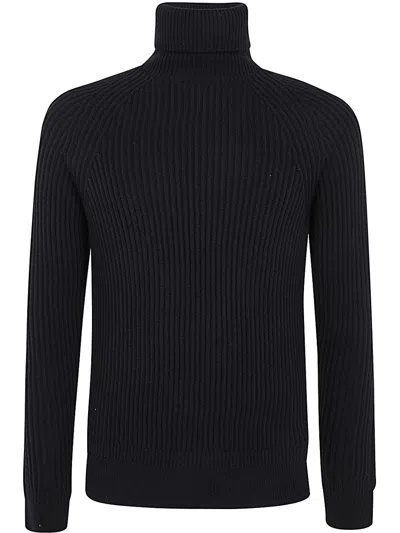 Zanone Turtle Neck Slim Fit Clothing In Blue