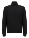 Zanone Turtleneck Cuffed-sleeve Sweater In Black
