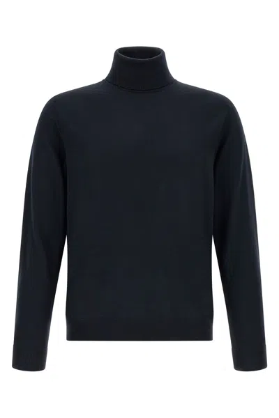 Zanone Turtle-neck Sweater In Black