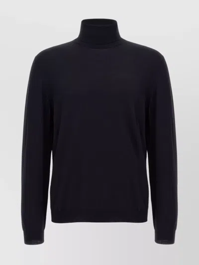 Zanone Turtleneck Sweater Long Sleeves In Black