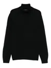 Zanone Turtleneck Wool Sweater In Black