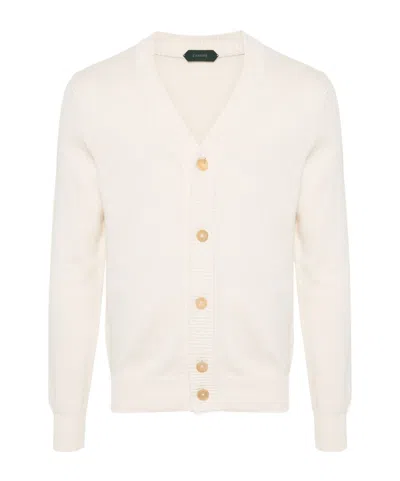 ZANONE V-NECK COTTON CARDIGAN