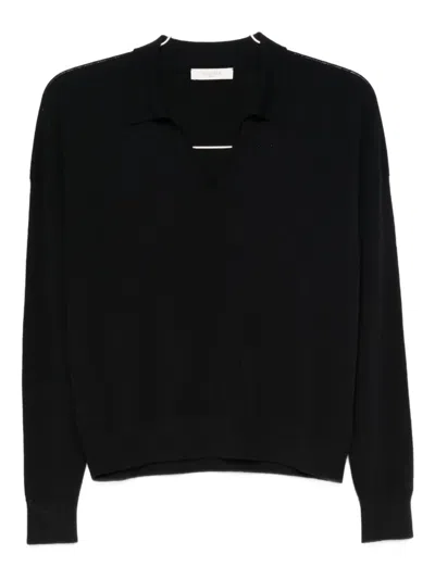 Zanone V-neck Sweater Clothing In Black