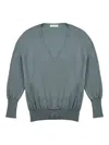 Zanone V-neck Sweater In Blue