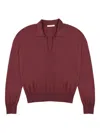 Zanone V-neck Sweater In Burgundy