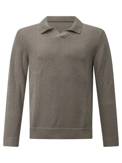 Zanone V-neck Sweater In Neutral