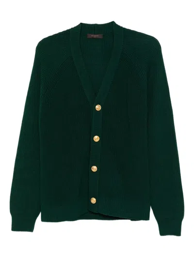 Zanone Virgin-wool Cardigan In Green