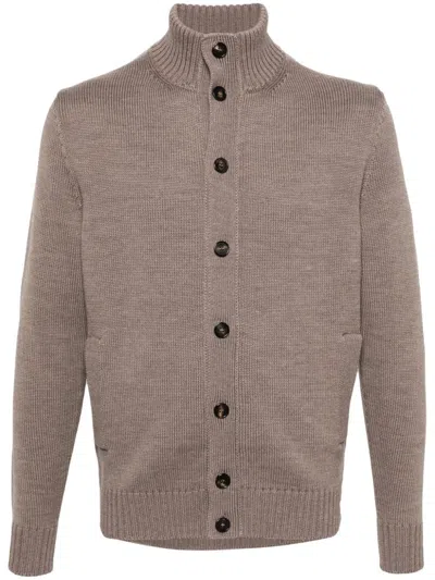 Zanone Chioto Wool Cardigan In Beige