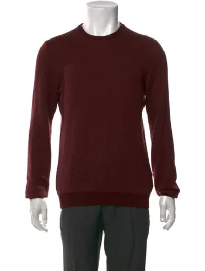 Pre-owned Zanone Virgin Wool Crew Neck Pullover In Burgundy