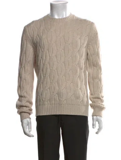 Pre-owned Zanone Virgin Wool Crew Neck Pullover In Neutrals