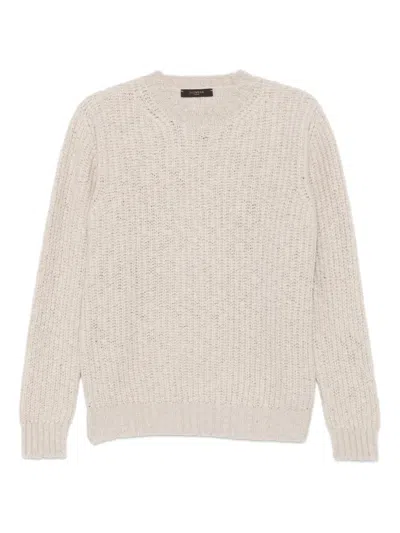 Zanone Virgin Wool Sweater In Neutral