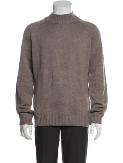 Pre-owned Zanone Virgin Wool Mock Neck Pullover In Multicolor