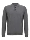 Zanone Virgin Wool Polo Shirt With Button Placket And Cuffed Sleeves