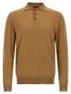 Zanone Cashmere-silk Blend Polo-neck Sweater In Brown